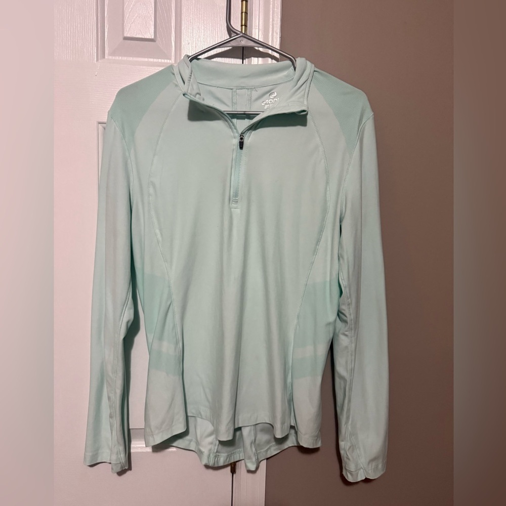 💚 Etonic Mint Green Quarter-Zip Pullover — Size M